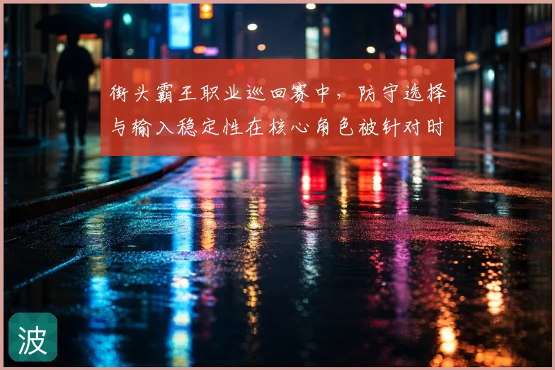 街头霸王职业巡回赛中，防守选择与输入稳定性在核心角色被针对时如何互相影响